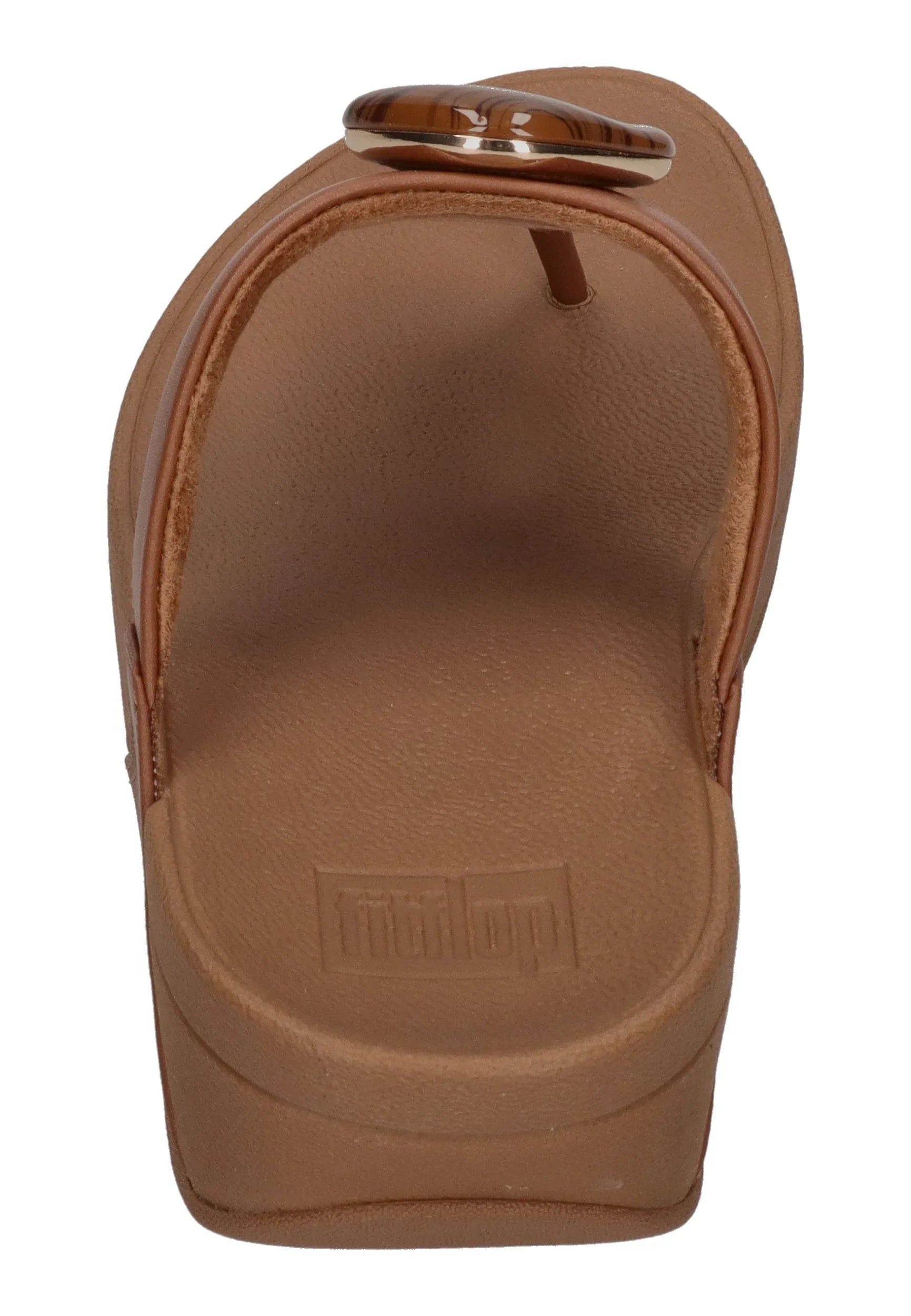 FITFLOP Damen Zehentrenner LULU MARBLED-STONE TOE-POST deep tan