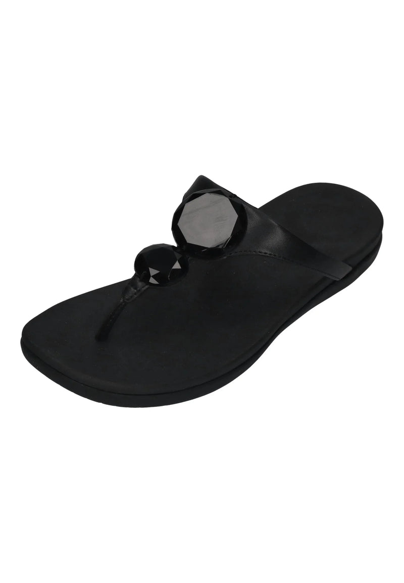 FitFlop - SOLAY GLOSSY-DISC TOE-POST SANDALS - Damen - Zehentrenner | Nur bei shoedeal.de, deinem Onlineshop für Schuhe mit S