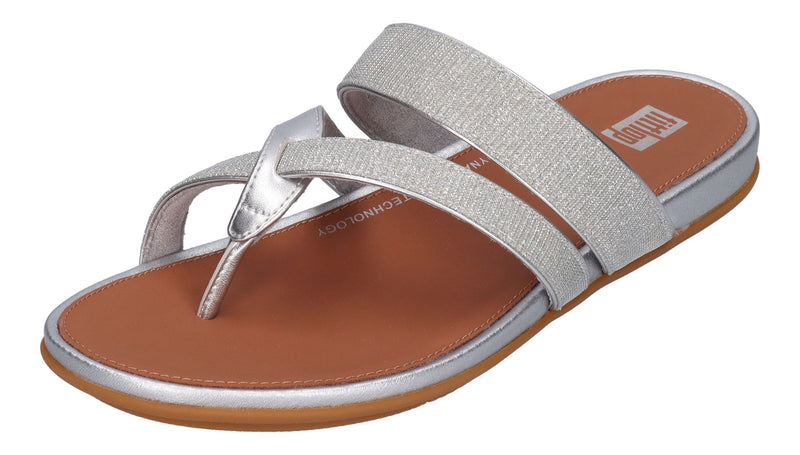 FITFLOP - GRACIE SHIMMERLUX STRAPPY SANDALS HQ2 silver