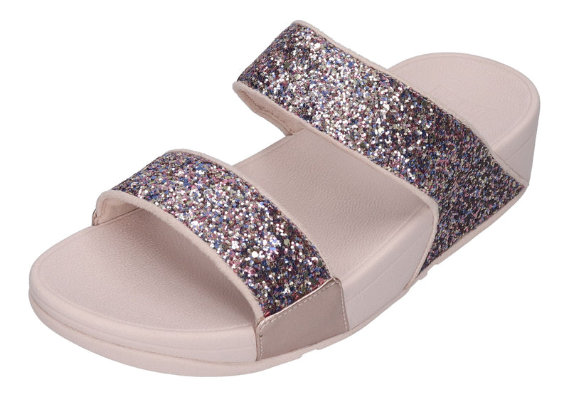 FITFLOP Pantoletten LULU MULTI-TONAL GLITTER SLIDES nu rose mix