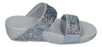 FITFLOP Pantoletten LULU MULTI-TONAL GLITTER SLIDES quiet blue