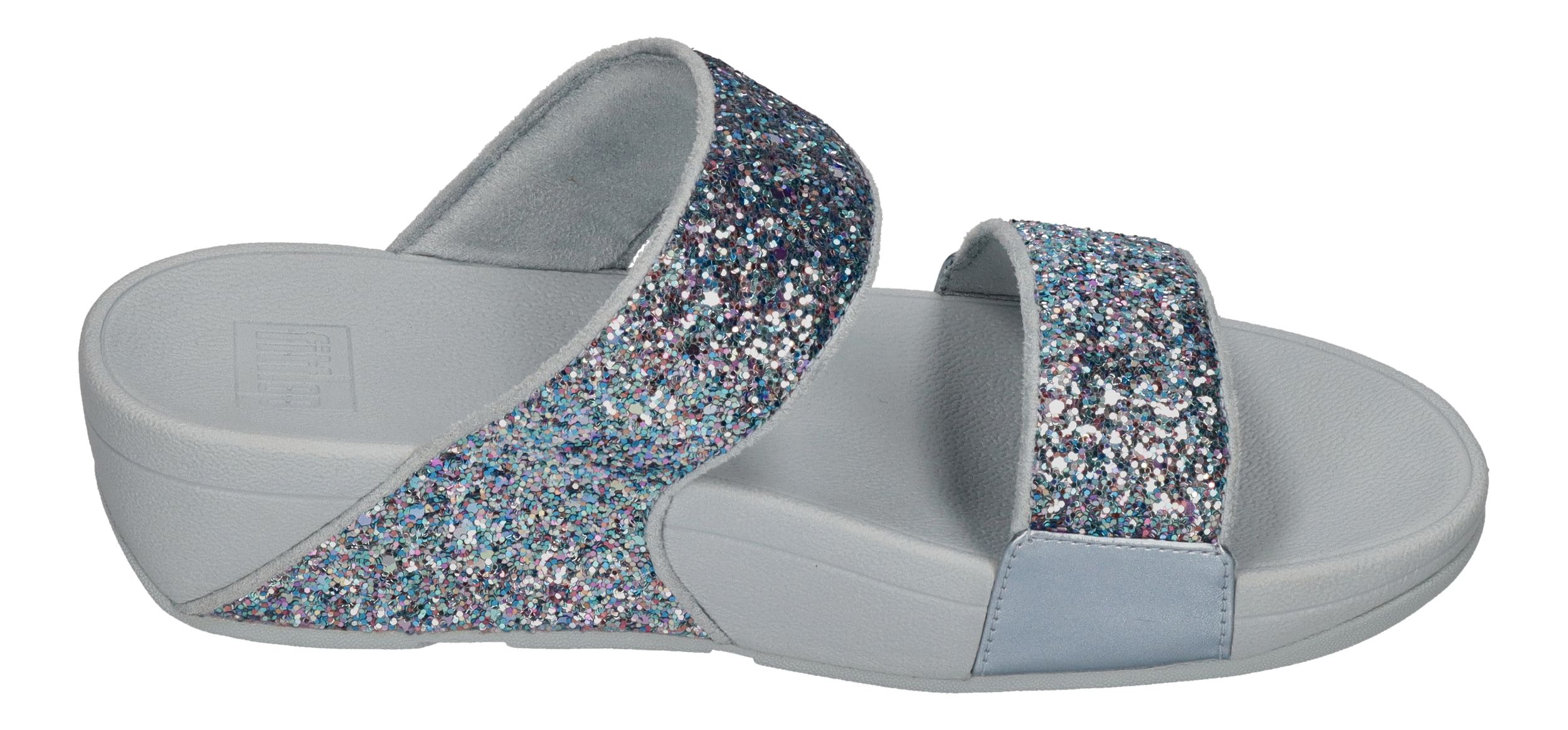 FITFLOP Pantoletten LULU MULTI-TONAL GLITTER SLIDES quiet blue