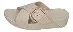 FITFLOP Pantoletten LULU RESIN-BUCKLE LEATHER CROSS paris beige