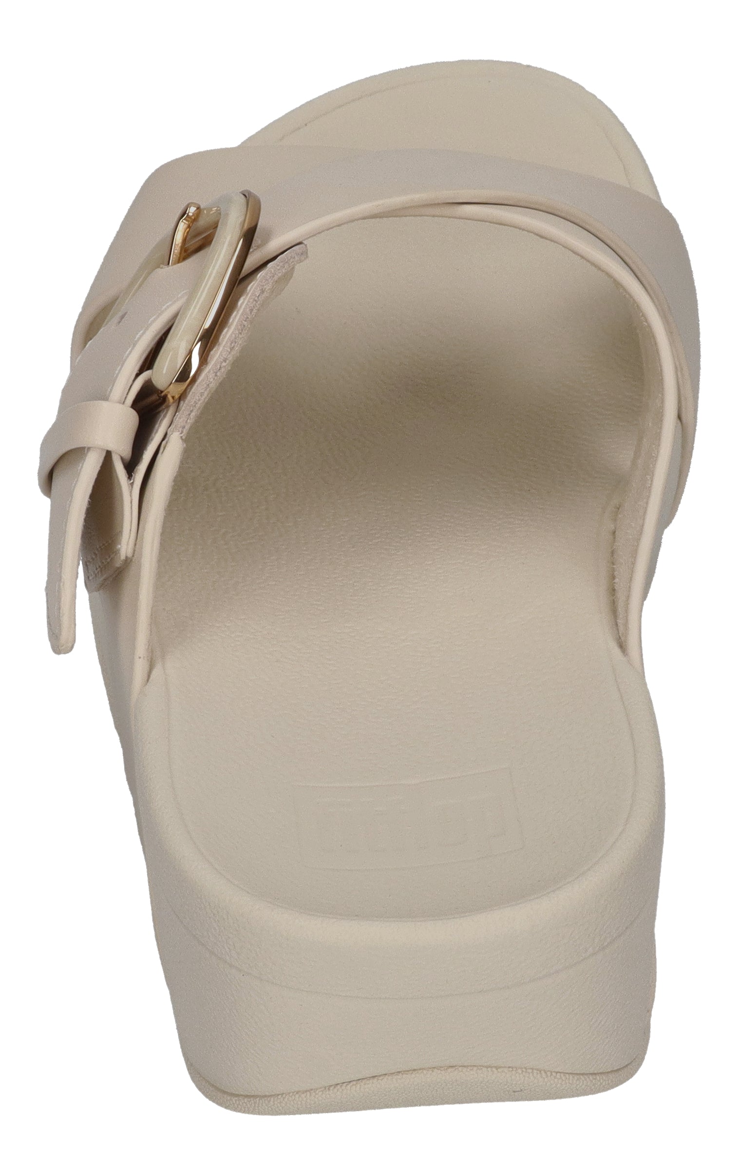 FITFLOP Pantoletten LULU RESIN-BUCKLE LEATHER CROSS paris beige