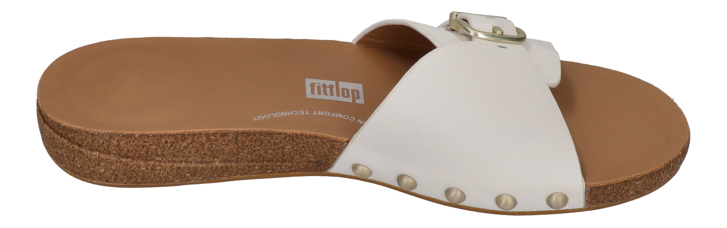 FITFLOP Pantoletten iQUSHION ADJ BUCKLE LEATHER SLIDES urban
