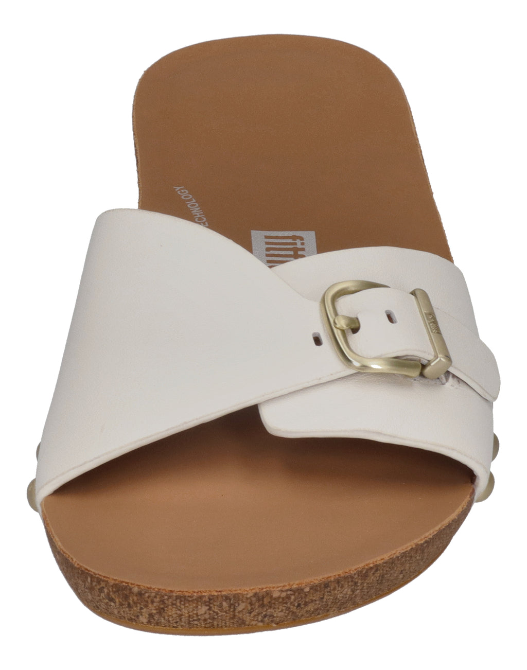 FITFLOP Pantoletten iQUSHION ADJ BUCKLE LEATHER SLIDES urban