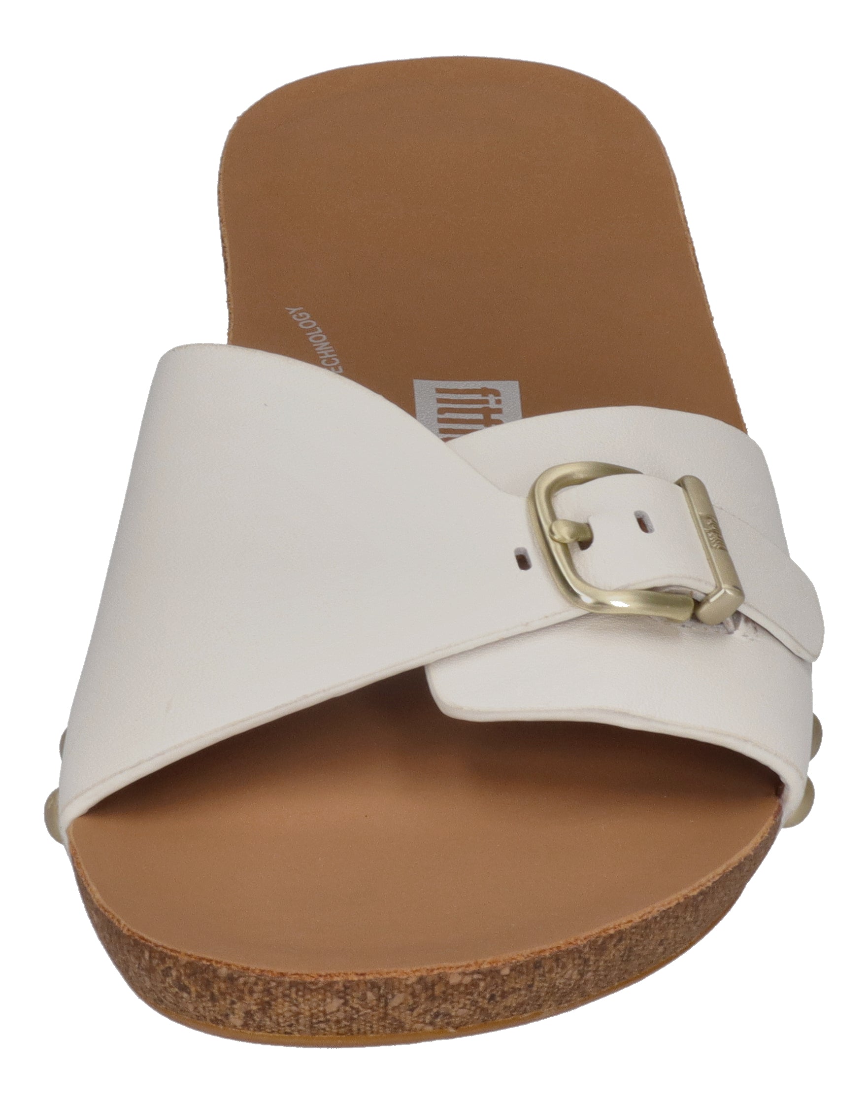 FITFLOP Pantoletten iQUSHION ADJ BUCKLE LEATHER SLIDES urban