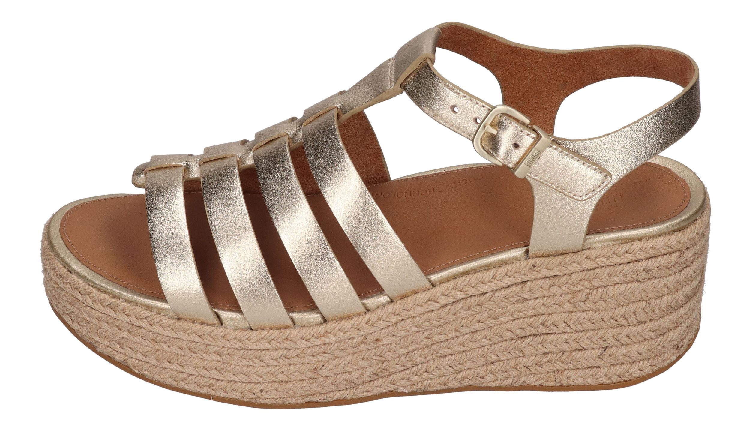 FITFLOP Sandaletten PLATFFORMS ESP LEATH FISHERM WEDGE platino