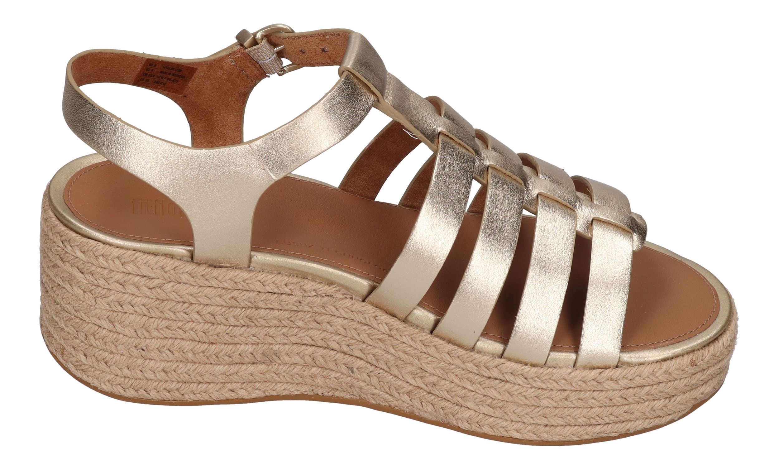 FITFLOP Sandaletten PLATFFORMS ESP LEATH FISHERM WEDGE platino