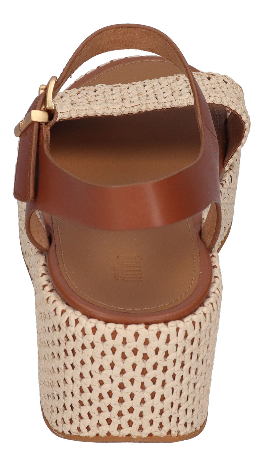 FITFLOP Sandaletten PLATFFORMS WOVEN WEDGE deep tan ivory