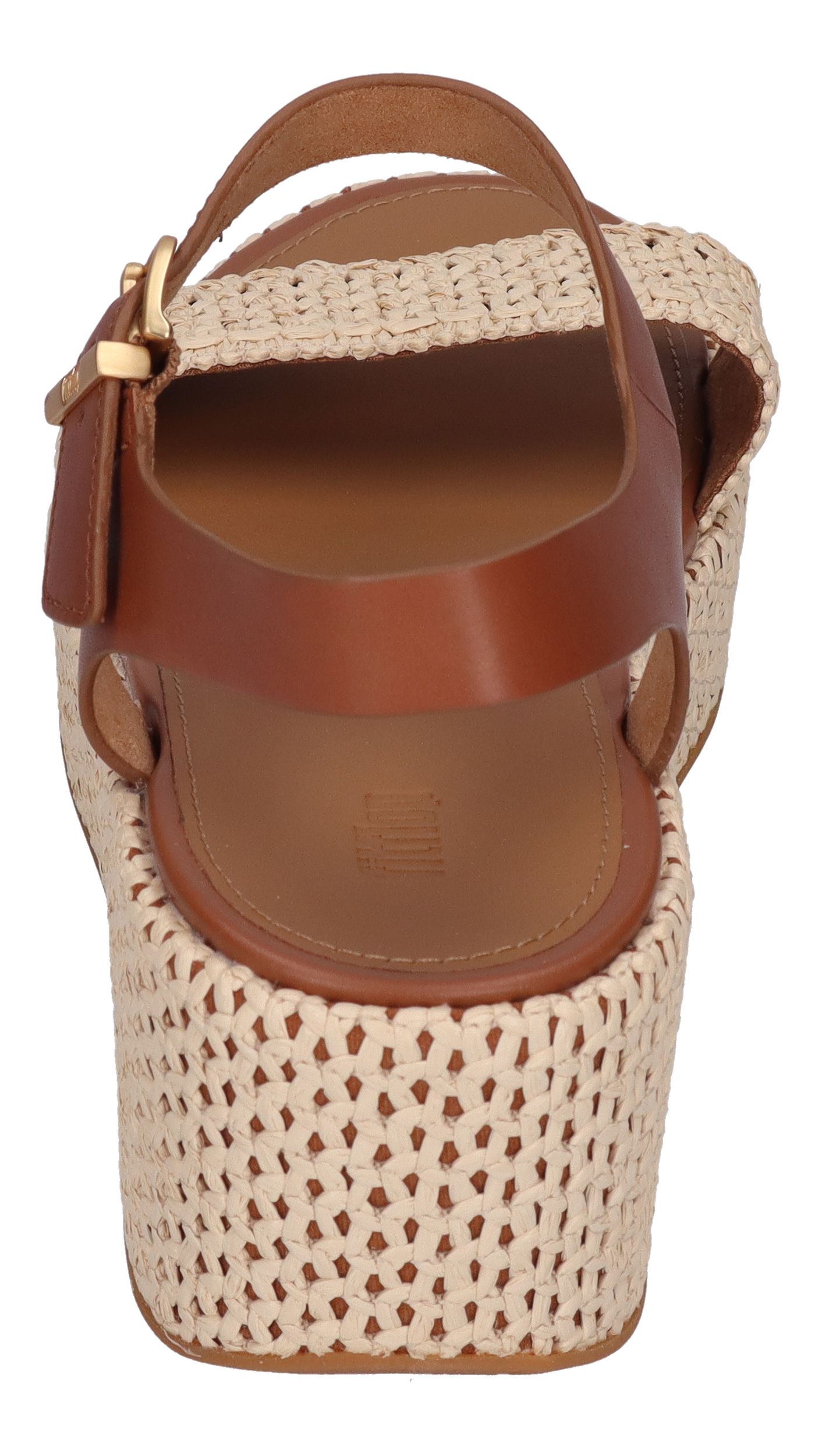 FITFLOP Sandaletten PLATFFORMS WOVEN WEDGE deep tan ivory