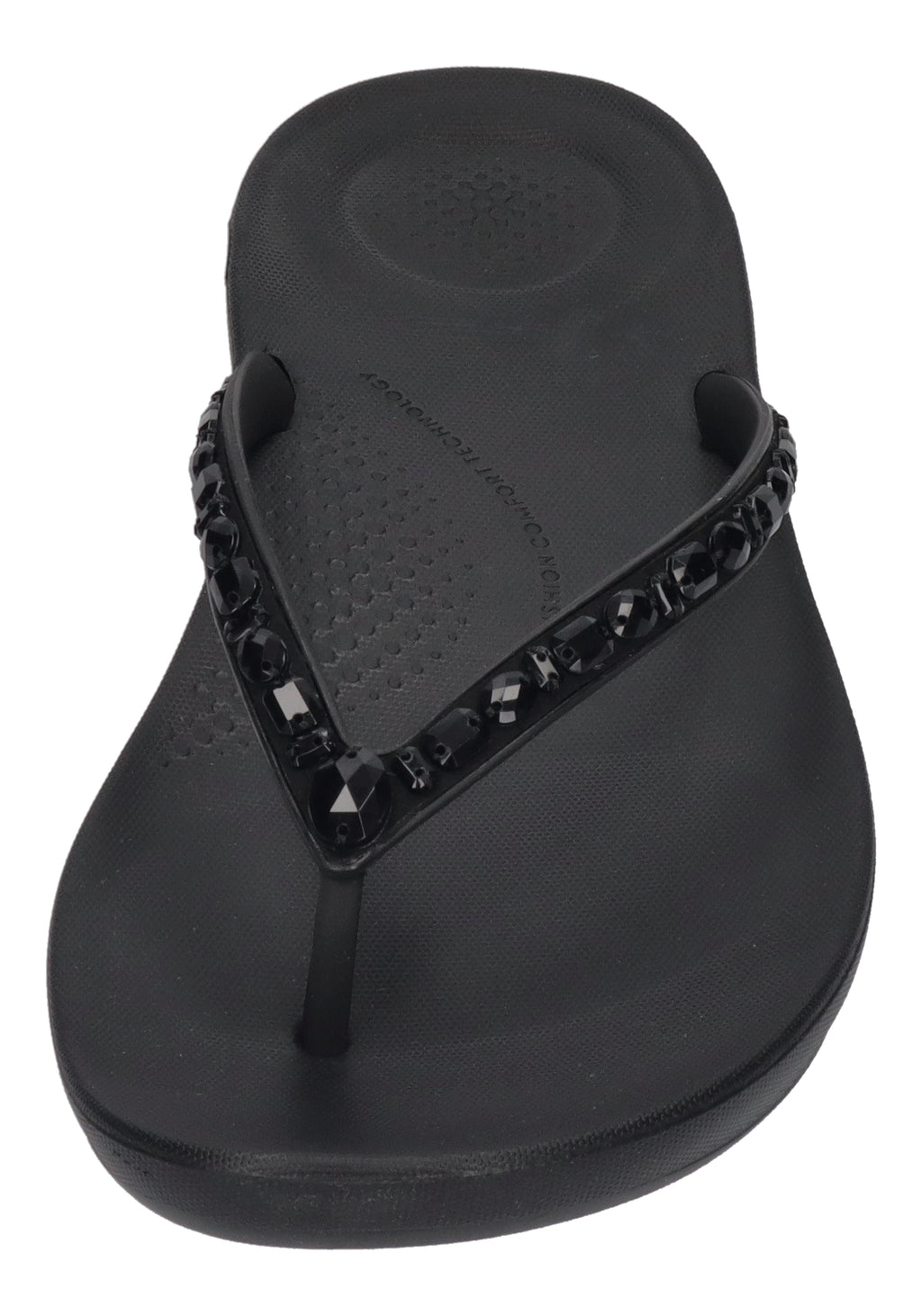 FITFLOP Zehentrenner IQUSHION MULTI-CRYSTAL ERGO FLIP all black