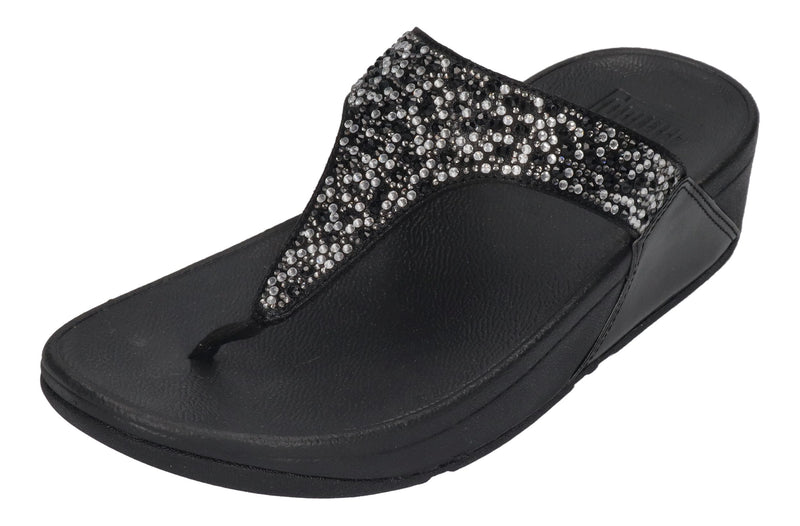 FITFLOP Zehentrenner LULU CRYSTAL-MIX TOE-POST all black