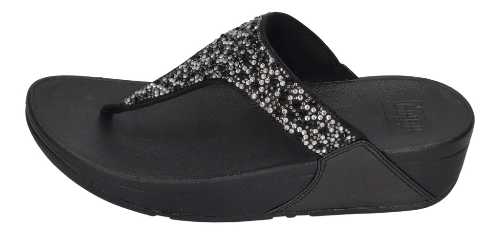 FITFLOP Zehentrenner LULU CRYSTAL-MIX TOE-POST all black