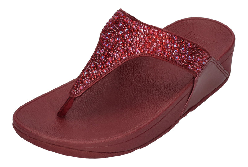 FITFLOP Zehentrenner LULU CRYSTAL-MIX TOE-POST luxe plum