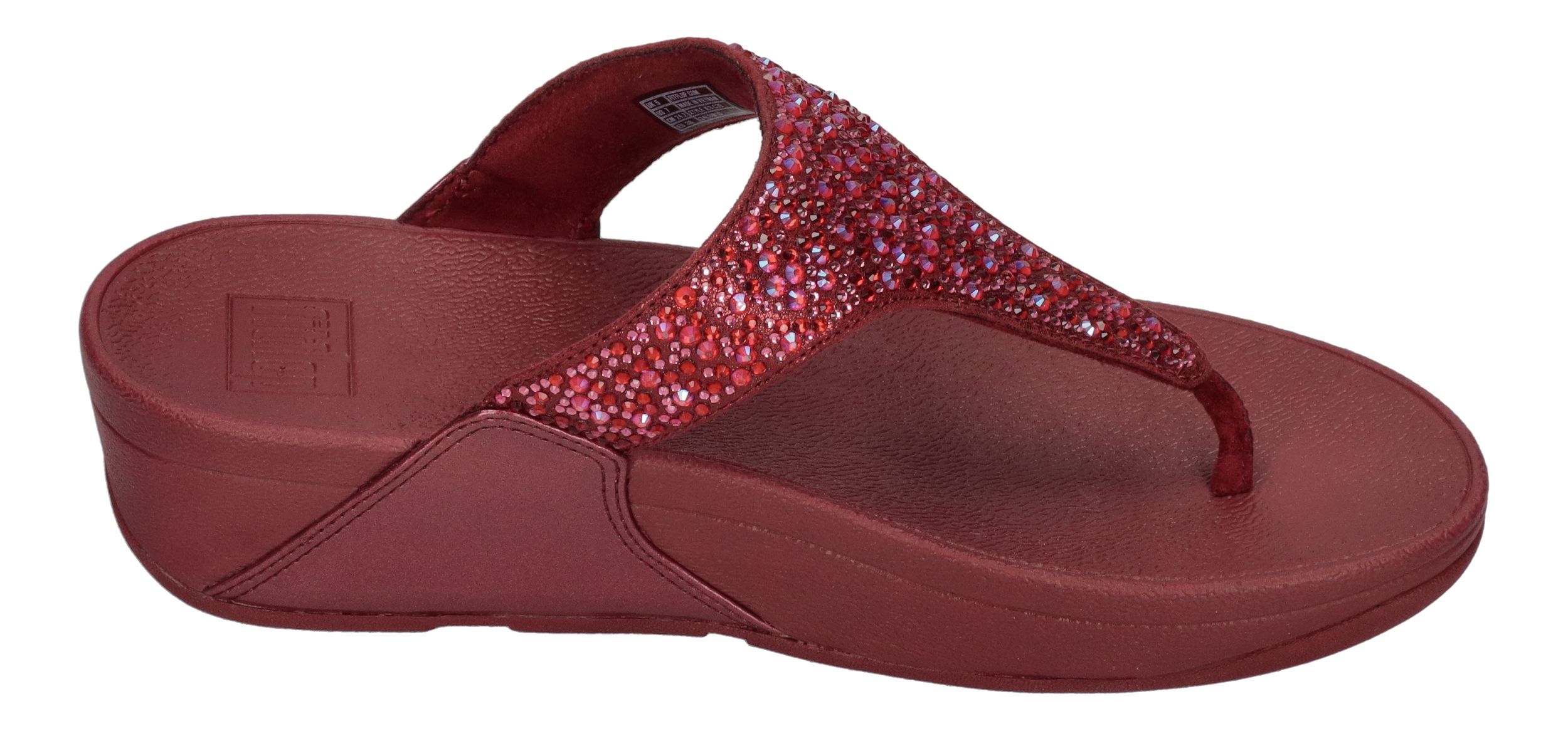 FITFLOP Zehentrenner LULU CRYSTAL-MIX TOE-POST luxe plum