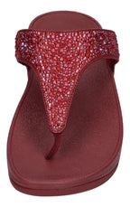 FITFLOP Zehentrenner LULU CRYSTAL-MIX TOE-POST luxe plum