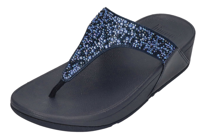 FITFLOP Zehentrenner LULU CRYSTAL-MIX TOE-POST midnight navy