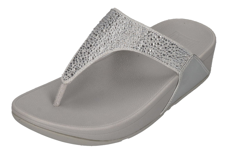 FITFLOP Zehentrenner LULU CRYSTAL-MIX TOE-POST silver
