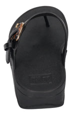 FITFLOP Zehentrenner LULU RESIN-BUCKLE LEATHER all black