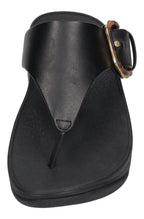 FITFLOP Zehentrenner LULU RESIN-BUCKLE LEATHER all black