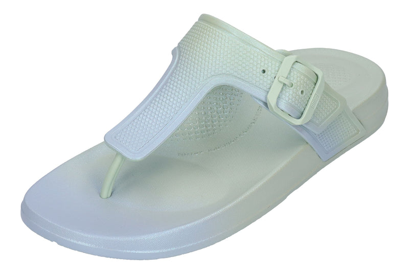 FITFLOP Zehentrenner iQUSHION IRIDESCENT ADJ BUCKLE sagebrush