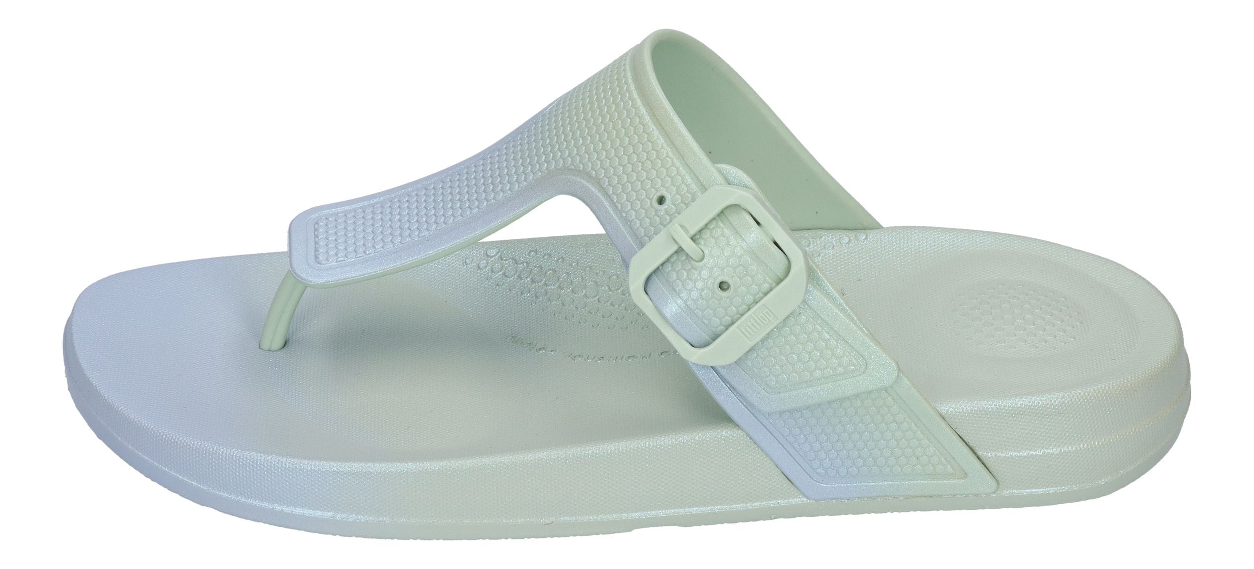 FITFLOP Zehentrenner iQUSHION IRIDESCENT ADJ BUCKLE sagebrush