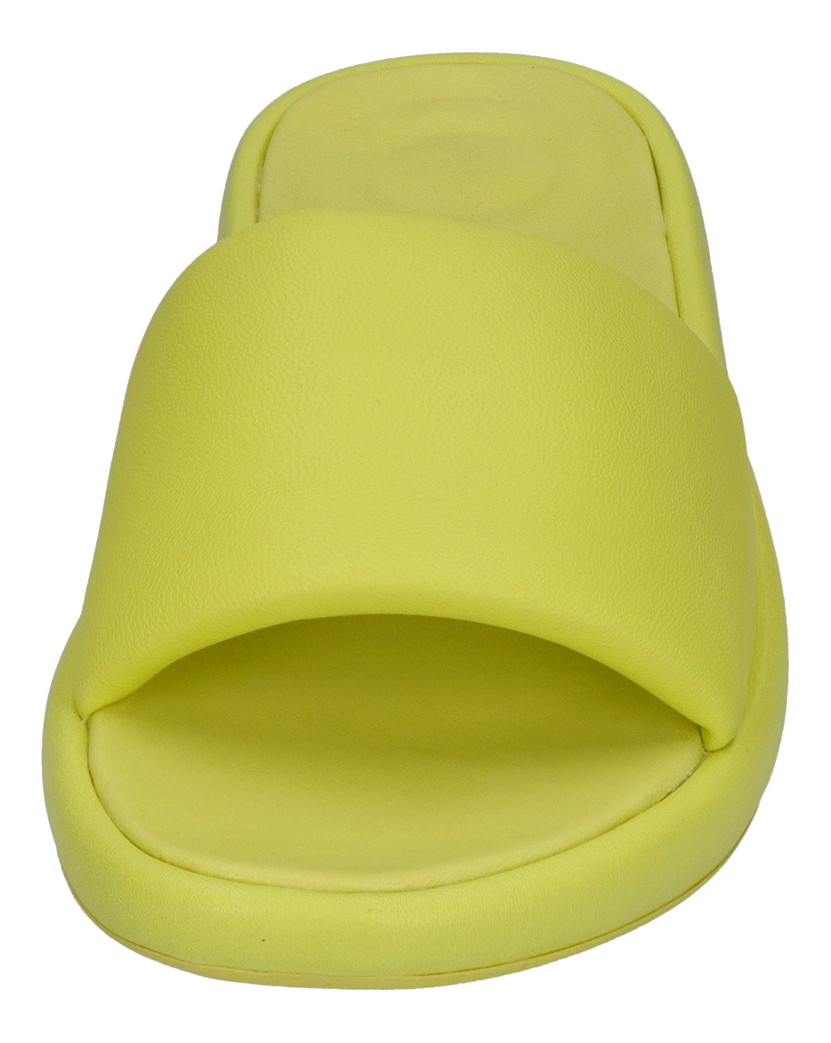 FITFLOP - iQUSHION D-LUXE PADDED LEATHER SLIDES - lime