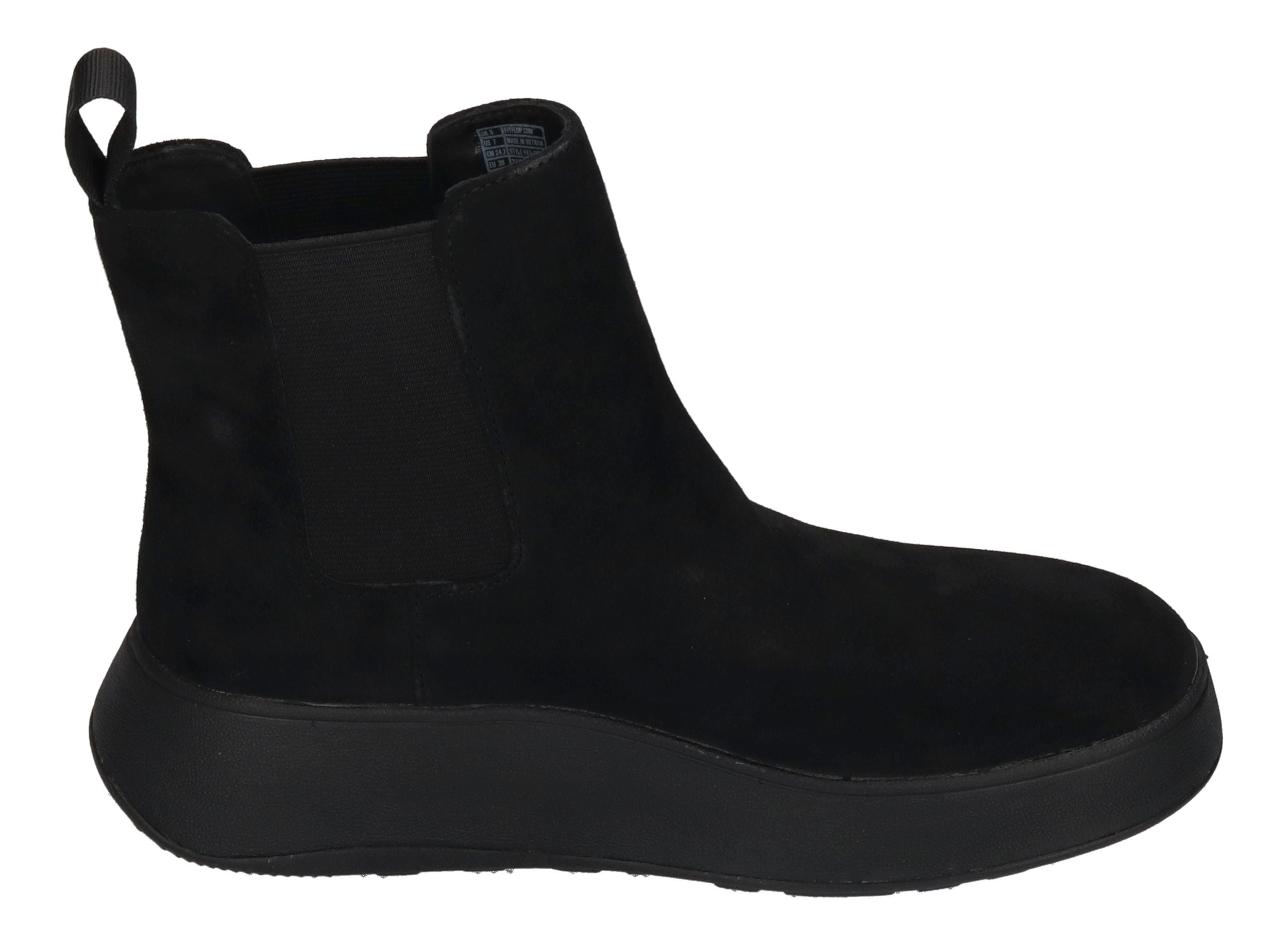 FITFLOP Chelsea Boots F MODE SUEDE FLATFORM FK3 black