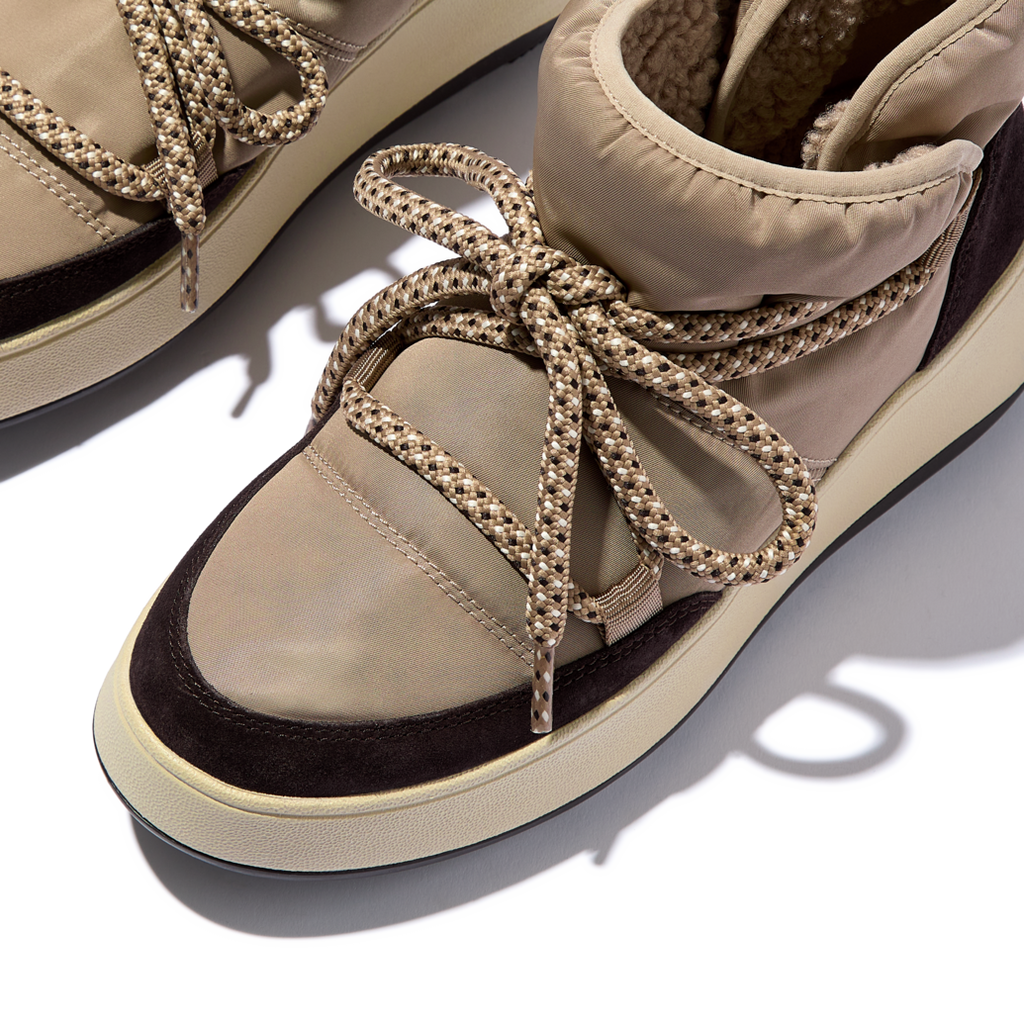FITFLOP Damen-Booties F-MODE WR BIOFLEECE MESH FLATFORM taupe
