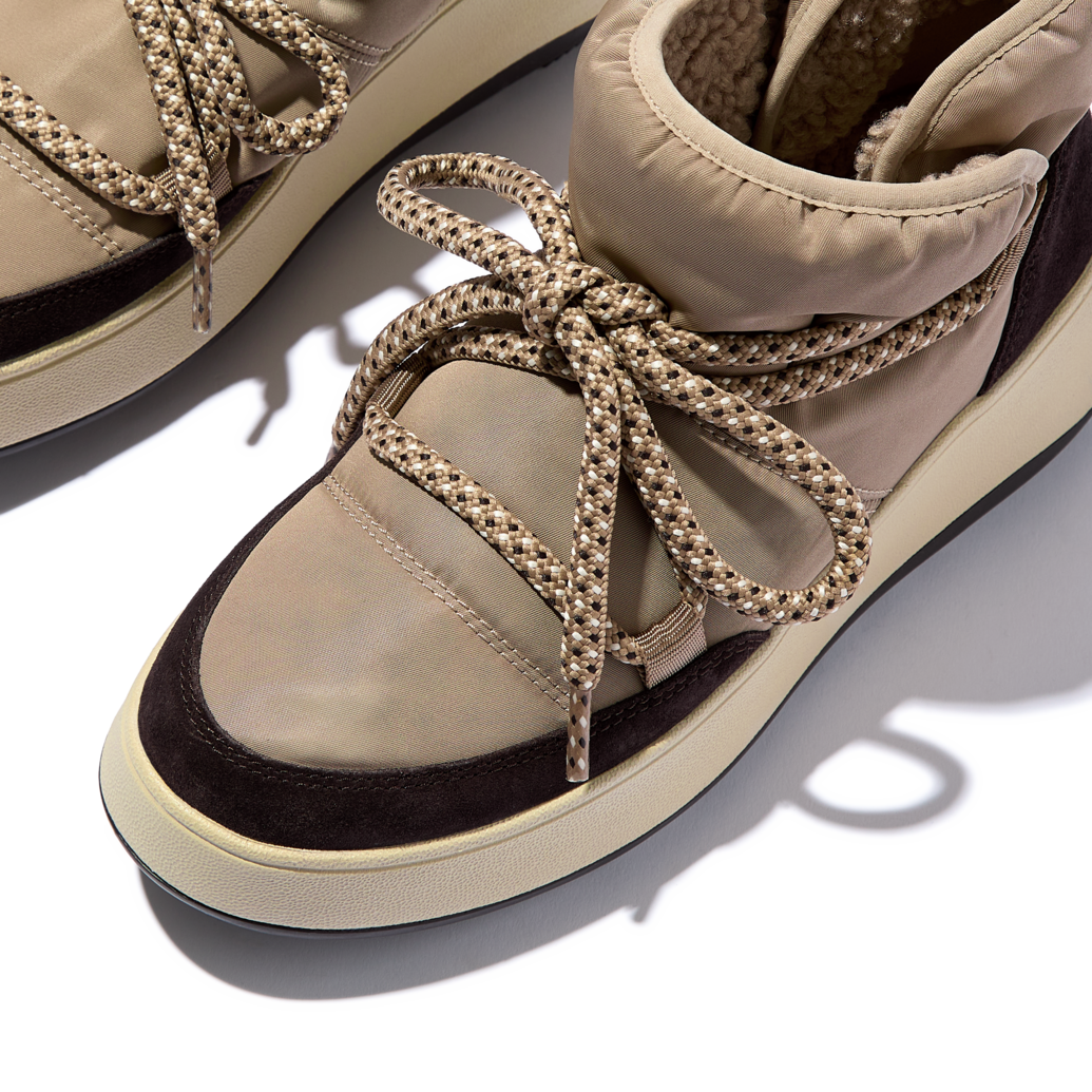 FITFLOP Damen-Booties F-MODE WR BIOFLEECE MESH FLATFORM taupe