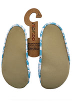 SLIPSTOP Kinder Hausschuhe Badeschuhe DORIS Wal white blue