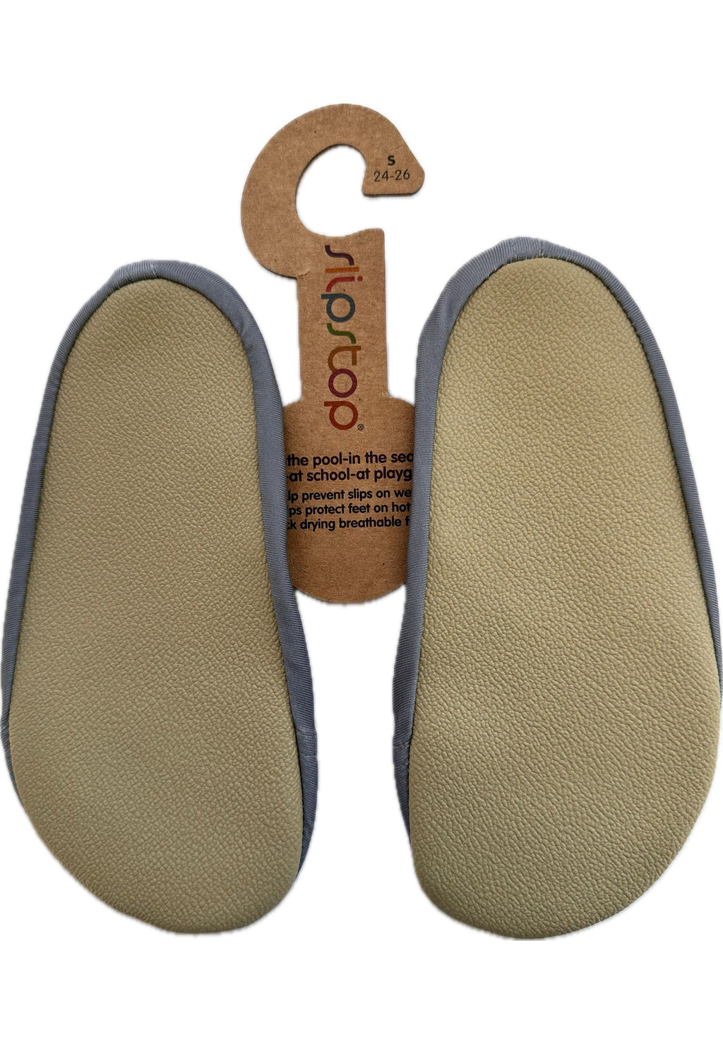 SLIPSTOP Kinder Hausschuhe Badeschuhe GREY grey