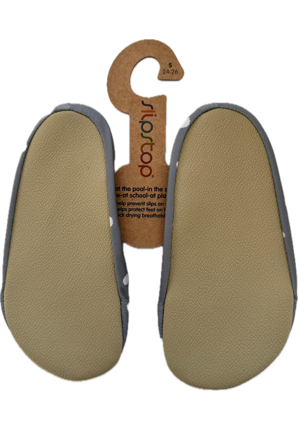 SLIPSTOP Kinder Hausschuhe Badeschuhe NEBULA Punkte grey