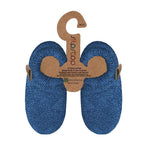 SLIPSTOP Kinder Hausschuhe Bootie INDIGO dunkelblau meliert