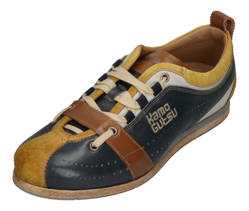 KAMO-GUTSU Herrenschuhe Sneakers TIFO 017 giallo navy