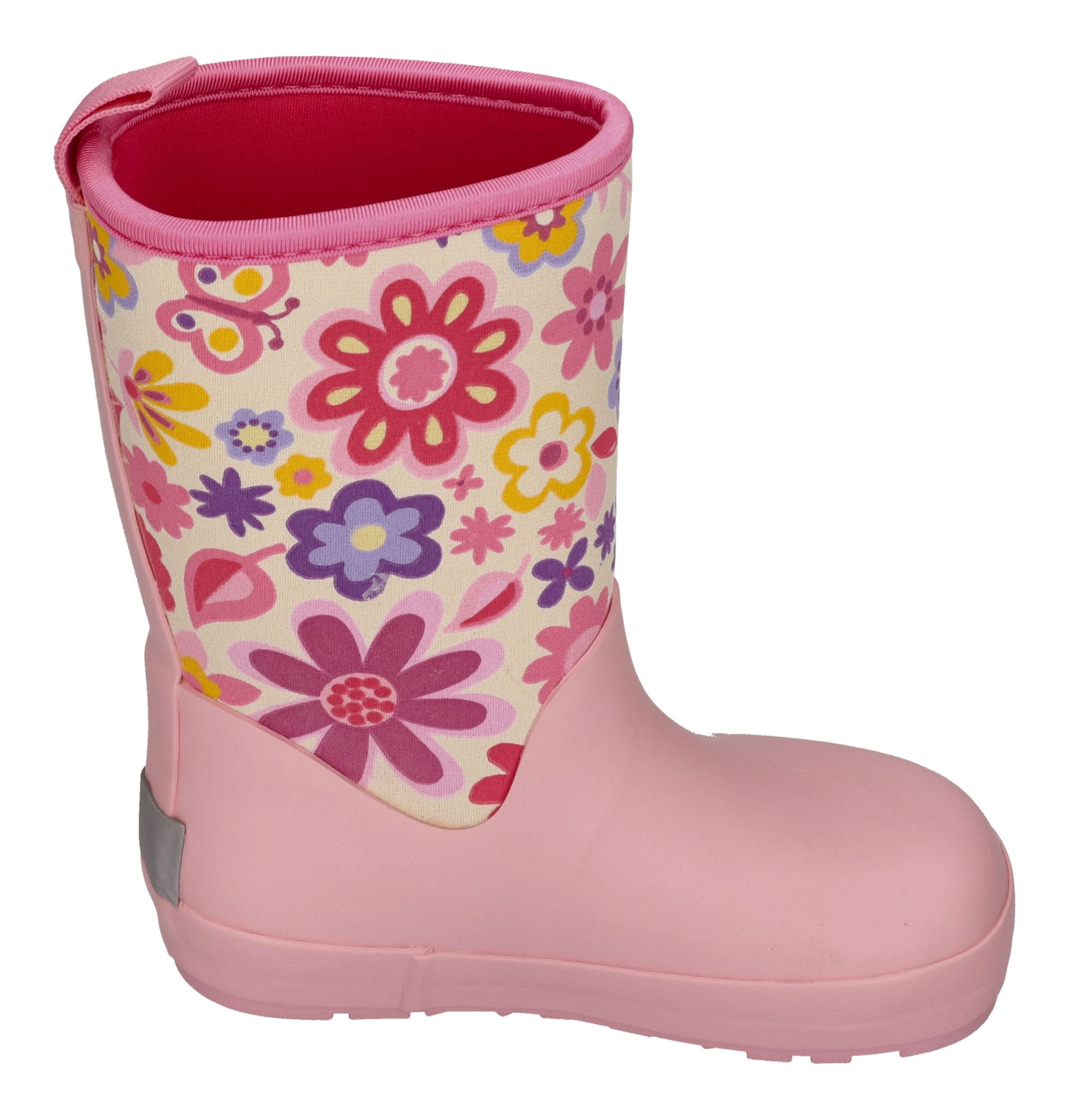KOEL Barefoot Gummistiefel NEOPREN WELLIE fuchsia flowers