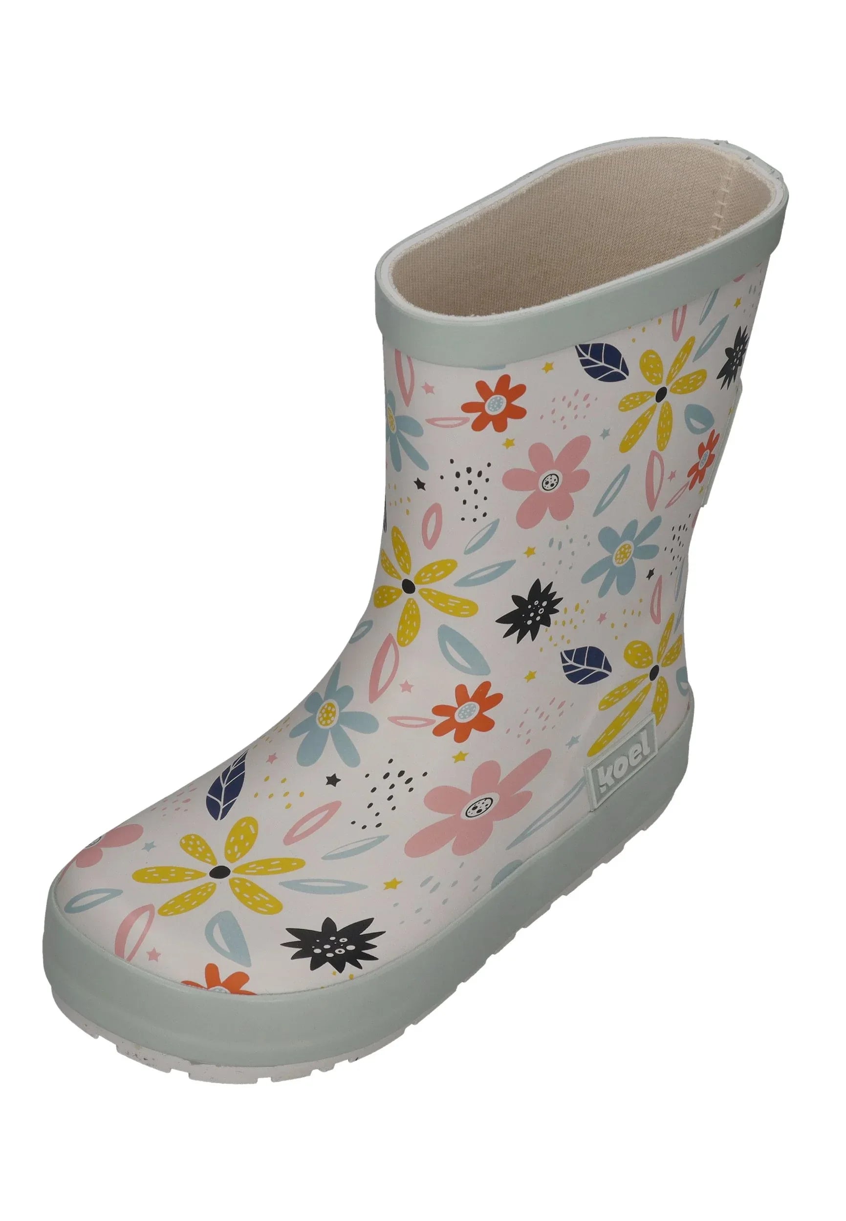 KOEL Barefoot - Gummistiefel WELLIE BARE MULTI white flowers