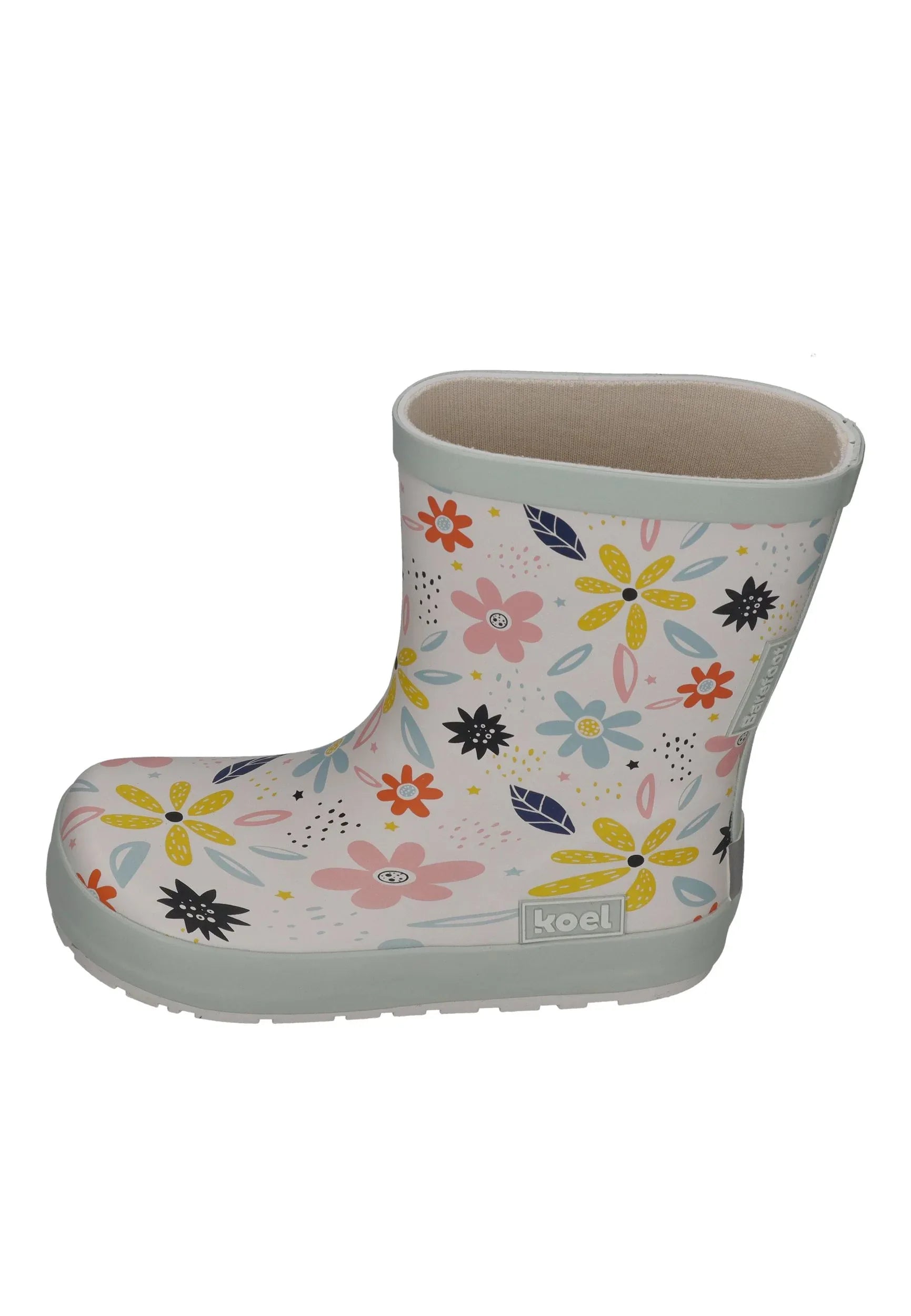 KOEL Barefoot - Gummistiefel WELLIE BARE MULTI white flowers