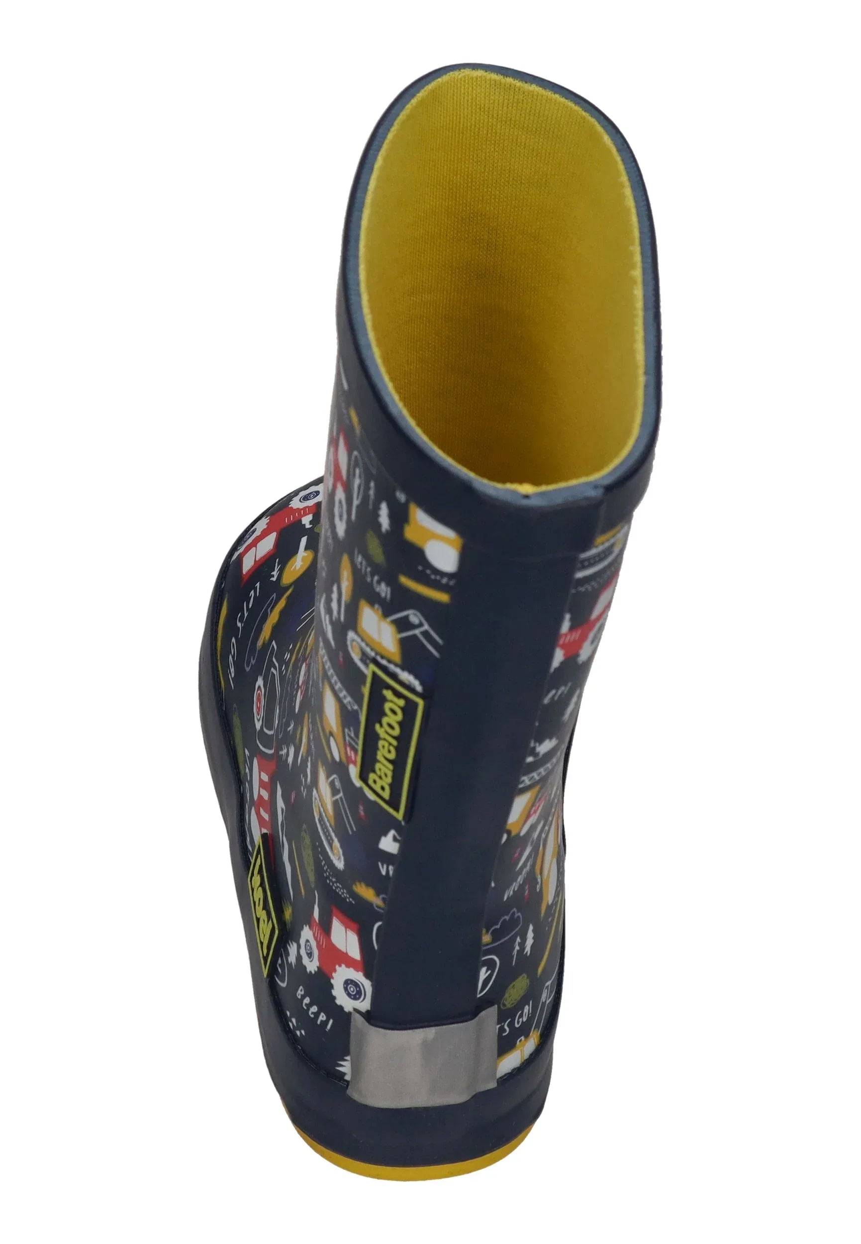 KOEL Barefoot Gummistiefel WELLIE TRACTOR V2 print blue
