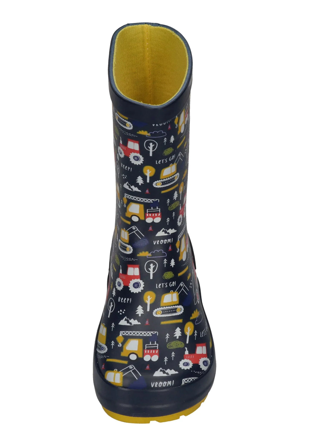 KOEL Barefoot Gummistiefel WELLIE TRACTOR V2 print blue