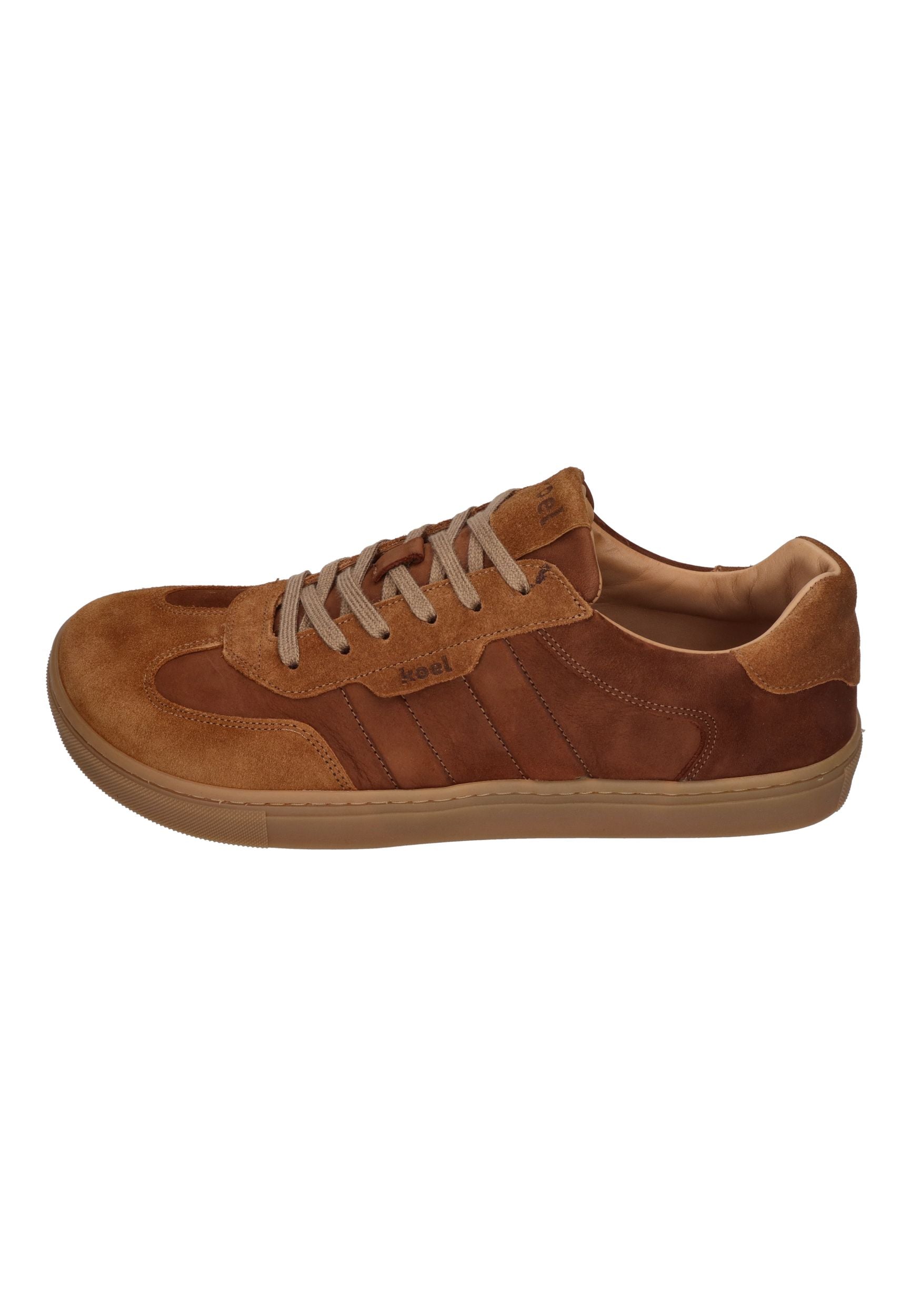 KOEL Barefoot Herren Sneakers HELIO SUEDE cognac