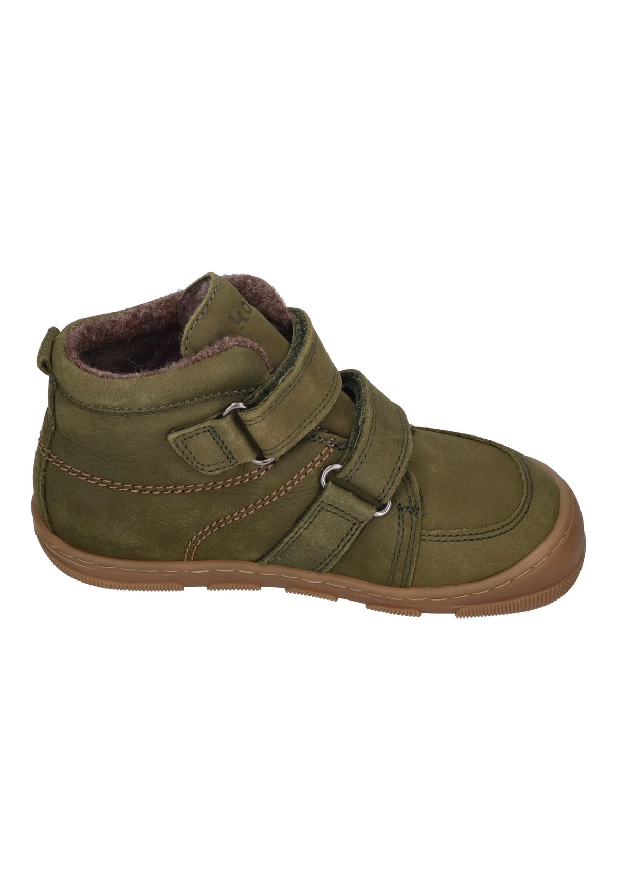 KOEL Barefoot Kinder Booties KASI WOOL TEX  extra weit khaki
