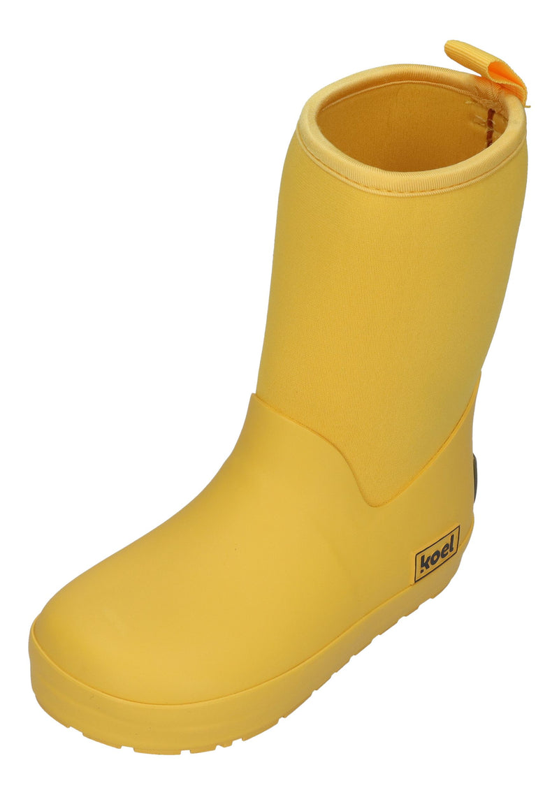 KOEL Barefoot Kinder Gummistiefel NEOPREN WELLIE yellow