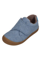 KOEL Barefoot Kinder Hausschuhe mit Klettverschluß DAN FELT jeans