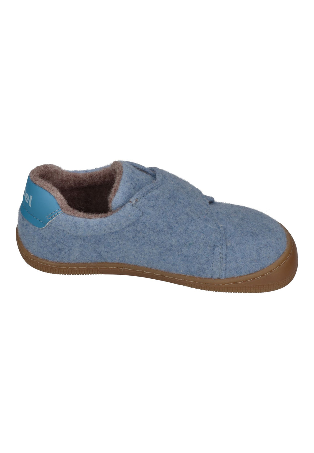 KOEL Barefoot Kinder Hausschuhe mit Klettverschluß DAN FELT jeans