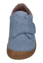 KOEL Barefoot Kinder Hausschuhe mit Klettverschluß DAN FELT jeans
