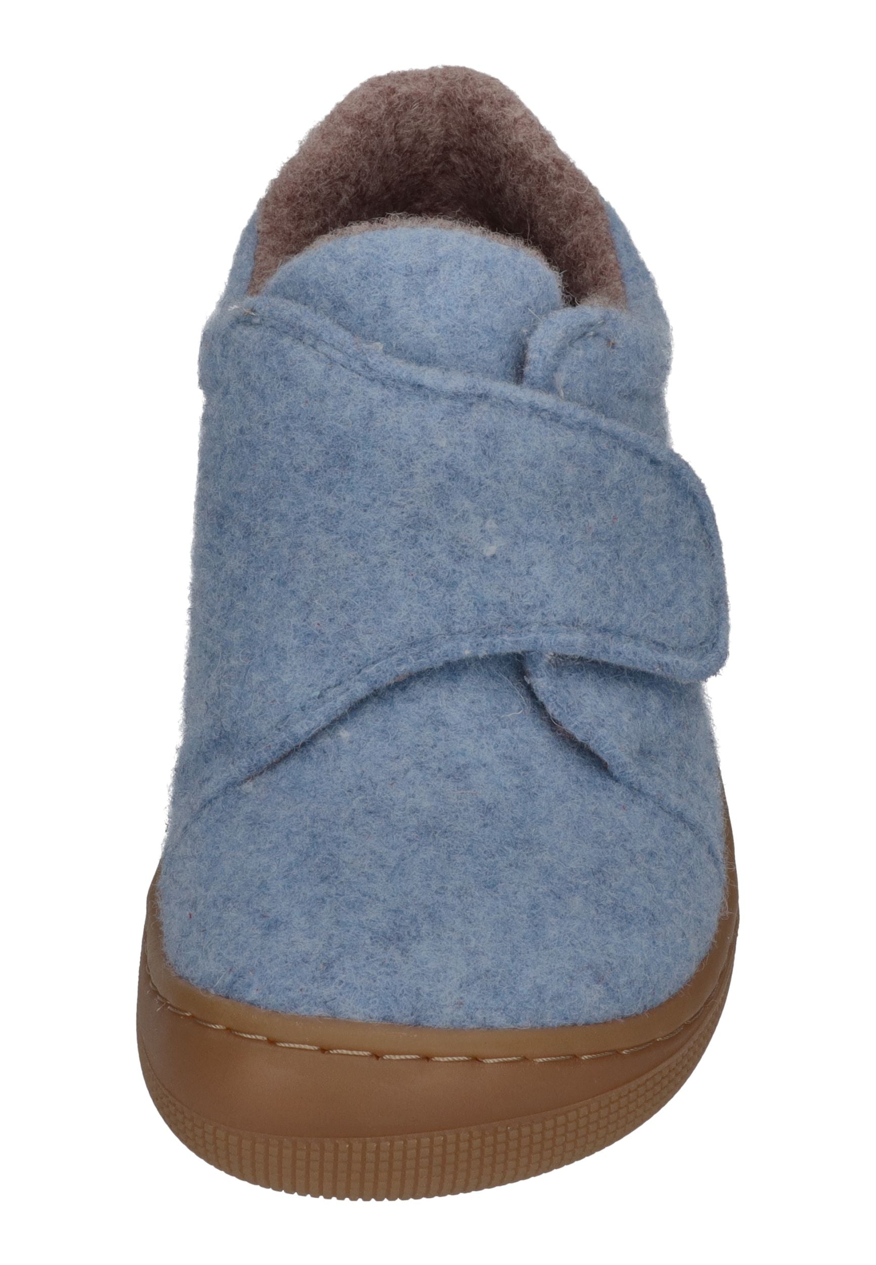KOEL Barefoot Kinder Hausschuhe mit Klettverschluß DAN FELT jeans