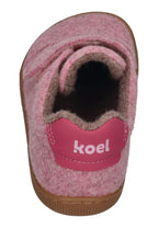KOEL Barefoot Kinder Hausschuhe mit Klettverschluß DAN FELT pink