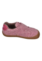 KOEL Barefoot Kinder Hausschuhe mit Klettverschluß DAN FELT pink